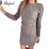 Rugod New Patterned Women Sweater Dresses 2018 Winter Knitted Dress Female Thick High Elastic Warm Slim Bodycon Dress Vestidos