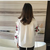 RUGOD 2018 Spring Shirts Women Turn-Down Long Sleeve Flower Embroidery Single-Breasted Blouses Lady Fashion Loose Tops Blusas
