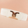 New free shipping stretch wide waist fashion gold large buckle belt girdle female Body sculpting cummerbund elastic solid women