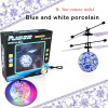 New Flying Ball Blue And White Porcelain Pattern Luminous Intelligent Induction Flying Toy