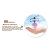 New Flying Ball Blue And White Porcelain Pattern Luminous Intelligent Induction Flying Toy