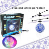 New Flying Ball Blue And White Porcelain Pattern Luminous Intelligent Induction Flying Toy