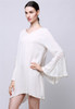 New Flare Sleeve Bottoming lace Dress Women Summer Dress Sexy Party vestidos Plus Size Female Maxi Clothing vintage boho dresses