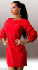NEW female Mini dress  women Casual dress Straight Lantern Sleeve solid color o-neck Three Quarter  Sexy dress LQ8903E