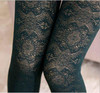 New Lace Leggings For Women Winter Velvet Warm Leggings Black Plus Cashmere Thick Warm Autumn Slim Legging Elastic High Quality