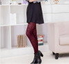 New Lace Leggings For Women Winter Velvet Warm Leggings Black Plus Cashmere Thick Warm Autumn Slim Legging Elastic High Quality