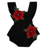 Ruffles Rose Baby Clothes Newborn Baby Girl Flower Backless Jumpsuit Bodysuit Sunsuit 0-24M