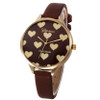 relojes mujer 2016 Ladies Geneva Watches Heart Fashion Elegant Women Dress Watch PU Leather Quarzt-Watch Relogio feminino