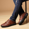 RELIKEY Brand Men Casual Shoes New Arrival Fashion Genuine Leather Men Shoe,Comfortable Breathable Lace-up Casual Zapatos Hombre