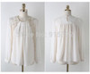 Fashion Korean Shirt For Women Blouse Long Sleeve Embroidered Chiffon Blouses Casual Tops White Clothing S M L