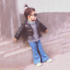 Fashion Kids Jacket PU Leather Girls Jackets Clothes Children Outwear For Baby Girls Boys Clothing Zipper Coats Costume 2-6Y