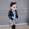 Fashion Kids Jacket PU Leather Girls Jackets Clothes Children Outwear For Baby Girls Boys Clothing Zipper Coats Costume 2-6Y