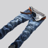 Fashion Jeans Man Young-aged Denim Jeans Casual Middle Waist Slim Long Pants Male Solid Straight Jeans  Men Classical Size 40 42