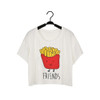 Fashion Harajuku Women Crop Top Cute Cartoon BEST FRIENDS Printing Short Sleeve T-Shirts Summer Female Korean style T Shirt BTS