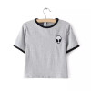Fashion Harajuku Women Crop Top Cute Cartoon BEST FRIENDS Printing Short Sleeve T-Shirts Summer Female Korean style T Shirt BTS