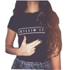 Fashion Harajuku Women Crop Top Cute Cartoon BEST FRIENDS Printing Short Sleeve T-Shirts Summer Female Korean style T Shirt BTS