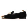 Fashion Handmade Medusa Top and Metal Toe Men Velvet Dress shoes Men Luxurious Prom and Banquet Loafers Plus Size Men's Flats