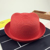 Fashion Girls Boys Straw Hats Summer Baby Sun Hat Lovely Children Solid Floppy Cat Ears Decor Cap JL