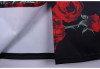 Fashion Flower Red Roses print women pencil skirts lady midi saias female faldas girls black bottoms M-XXL skirt wholesale