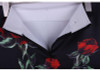 Fashion Flower Red Roses print women pencil skirts lady midi saias female faldas girls black bottoms M-XXL skirt wholesale
