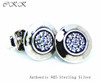 Signature Earrings Authentic 925 Sterling Silver with Clear Cz Stud Earrings for Women Fine Jewelry Free shipping PFE009