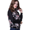SIF Women Fashion Stand Collar Long Sleeve Zipper Floral Printed Bomber Jacket Autumn New Girls Basic Coat Outerwear HOT GIFT