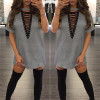 Sibybo Summer T Shirt Dress 2017 Women Deep V Neck Lace Up Sexy Bodycon Bandage Party Dresses Casual T-Shirt Dress Vestidos Sibybo Summer T Shirt Dress 2017 Women Deep V Neck Lace Up Sexy Bodycon Bandage Party Dresses Casual T-Shirt Dress Vestidos