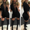 Sibybo Summer T Shirt Dress 2017 Women Deep V Neck Lace Up Sexy Bodycon Bandage Party Dresses Casual T-Shirt Dress Vestidos Sibybo Summer T Shirt Dress 2017 Women Deep V Neck Lace Up Sexy Bodycon Bandage Party Dresses Casual T-Shirt Dress Vestidos