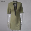 Sibybo Summer T Shirt Dress 2017 Women Deep V Neck Lace Up Sexy Bodycon Bandage Party Dresses Casual T-Shirt Dress Vestidos Sibybo Summer T Shirt Dress 2017 Women Deep V Neck Lace Up Sexy Bodycon Bandage Party Dresses Casual T-Shirt Dress Vestidos