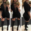 Sibybo Summer Dress 2017 Women Deep V Neck Hollow Out Sexy Club Party Dresses Casual Short Loose T-Shirt Dress Vestidos Sibybo Summer Dress 2017 Women Deep V Neck Hollow Out Sexy Club Party Dresses Casual Short Loose T-Shirt Dress Vestidos