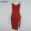 Sibybo Sexy Party Women Dress 2017 New Spring Summer  Deep V  Neck  Silk Stain Sleeveless  Bodycon Bandage Beach Dress Vestidos Sibybo Sexy Party Women Dress 2017 New Spring Summer  Deep V  Neck  Silk Stain Sleeveless  Bodycon Bandage Beach Dress Vestidos