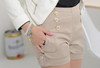 Hot Selling 2016 Fashion Women Casual Shorts Pocket Design Patchwork Plus Size Shorts High Waist Loose Fashionable Shorts