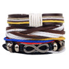 Hot selling 1Set 4pcs Punk Braided Adjustable Leather Bracelets Men For Women Cuff Vintage Jewelry  Wholesale Pulseras Hombre Hot selling 1Set 4pcs Punk Braided Adjustable Leather Bracelets Men For Women Cuff Vintage Jewelry  Wholesale Pulseras Hombre