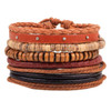 Hot selling 1Set 4pcs Punk Braided Adjustable Leather Bracelets Men For Women Cuff Vintage Jewelry  Wholesale Pulseras Hombre Hot selling 1Set 4pcs Punk Braided Adjustable Leather Bracelets Men For Women Cuff Vintage Jewelry  Wholesale Pulseras Hombre