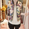 Hot Selling 1PC Women Stand Collar Long Sleeve Zipper Floral Printed Bomber Jacket