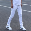 Hot Sell White Ripped Jeans Men With Holes Super Skinny Famous Designer Brand Slim Fit Destroyed Torn Jean Pants For Male