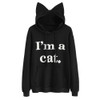 New Novelty Women Hoodies Fashion Cat Ear Sweatshirts Tracksuits Women hoodies Girl Winter cute Letter Print Hooded Jacket se202