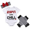 New Newborn Baby Girl Tops Romper +Leg Warmers Headband Outfit Clothes Set