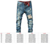 New Mens Joggers Cotton DiselMen Jeans homme Famous Brand Ripped For Men Biker Jeans Robin Designer  Mens joggers