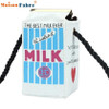 High quality Women Milk Cartoon Canvas Shoulder Bag