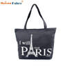 High quality Women Canvas Handbag Shopping Shoulder Bag Paris Eiffel Tower Bookbag Tote