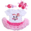 First Birthday Girl Tutu Set Newborn Clothing Ruffle Baby Clothes Baby Girl Christening Gowns Party Dress Headband Shoes Set