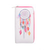 Feather Printing PU Dream Catcher Women Long Wallet Female Long Clutch Zipper Coin Purse Phone Card Holder Portefeuille femme