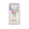 Feather Printing PU Dream Catcher Women Long Wallet Female Long Clutch Zipper Coin Purse Phone Card Holder Portefeuille femme