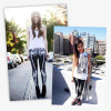 FCCEXIO New Brand 3D Printed Retro Bones Black Skeleton Sexy Women Casual Punk Rock Leggins High Waist Pants Fitness Leggings