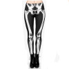 FCCEXIO New Brand 3D Printed Retro Bones Black Skeleton Sexy Women Casual Punk Rock Leggins High Waist Pants Fitness Leggings