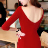 Cocktail Dress Elegant Backless Sexy Party Gown Special Occasion Wine Red Cocktail Dresses Vestido De Festa Curto