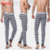 COCKCON Solid Color Mens Long Johns Pants Thermal Underwear Low Rise Underpants M L XL