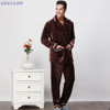COCKCON New Luxurious Men Pajamas Winter Thickening Men Pyjamas Warm Sleepwear Lounge Pajama Sets 3XL Mens Pajamas 601318
