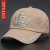 CNTANG Brand Women Embroidery Crown Baseball Cap Fashion Hip Hop Hat Cotton Snapback For Women Summer Casual Caps High Quality